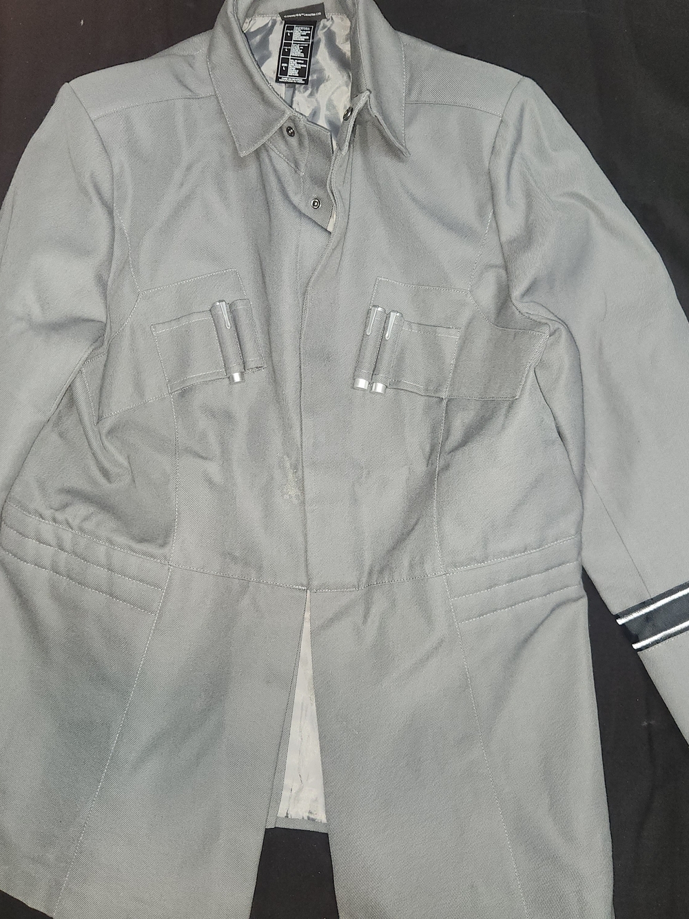 Star Wars Gray Military Field Jacket with Chest Utility Pockets